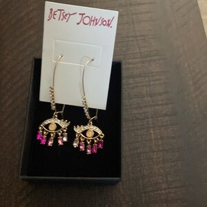Betsey Johnson evil eye earrings